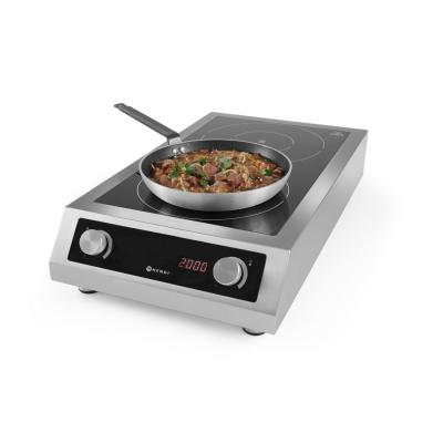 Indukční vařič model 7000, HENDI, Profi Line, 400V/7000W, 405x700x(H)145mm | 239346